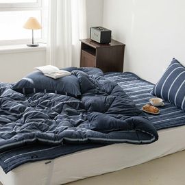 Guy Laroche Stripe Semi Microfiber Bedding Full Set Soft and Dust Free Lightweight Quilted Premium Bedding _ Made in Korea Guy Laroche Stripe Semi Microfiber Bedding Full Set Soft and Dust Free Lightweight Quilted Premium Bedding _ Made in Korea